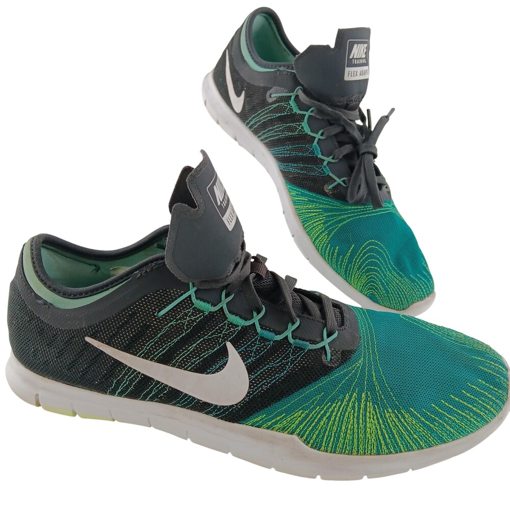 Nike Flex Adapt TR Training Shoes Womens Size 10 Teal Black 831579-301